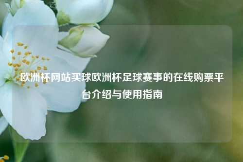 欧洲杯网站买球欧洲杯足球赛事的在线购票平台介绍与使用指南